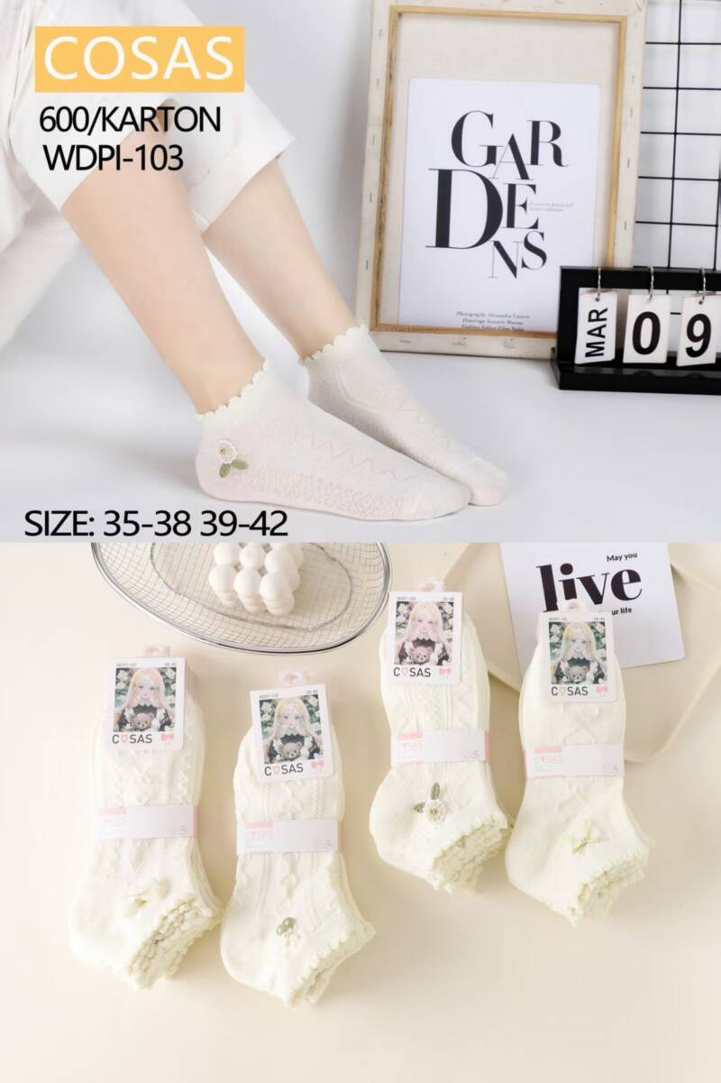 Skarpety damskie Roz 35-42, Mix kolor Paczka 40 szt 1